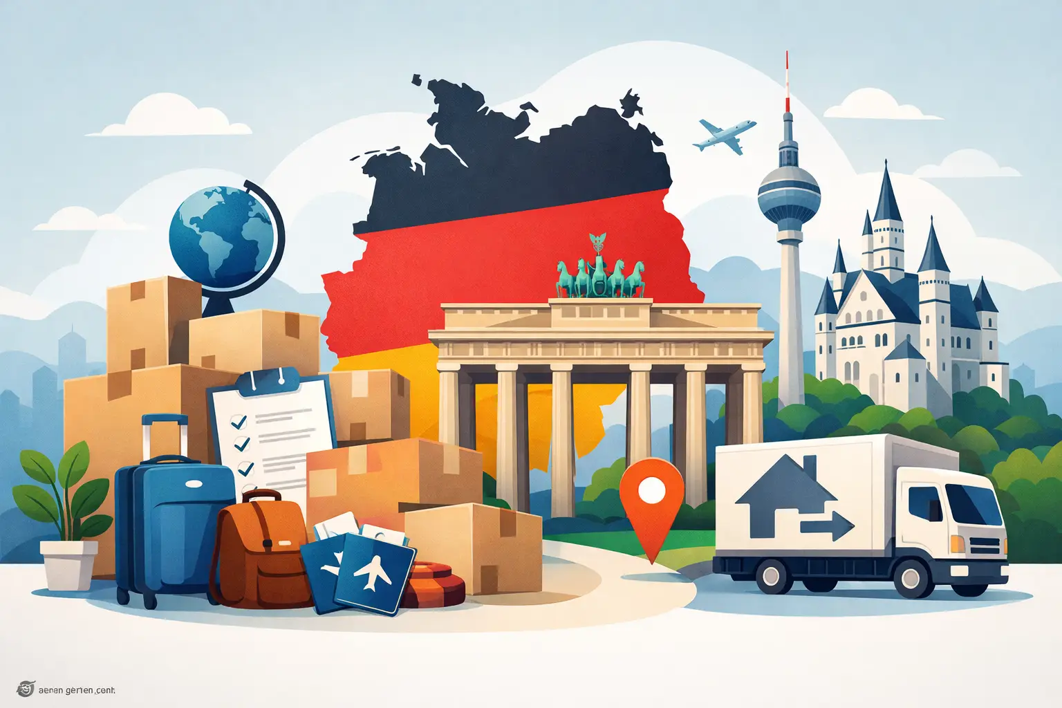 Umzug nach Deutschland vorbereiten in 8 Schritten