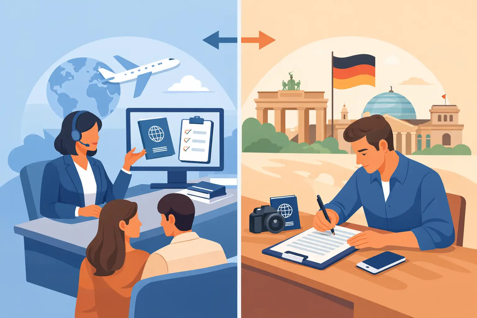 Visa Service oder Eigenantrag in Deutschland?