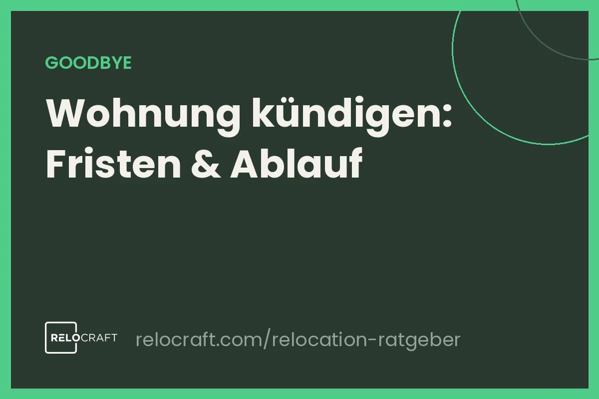 Wohnung kündigen vor dem Wegzug: Fristen, Form und Ablauf