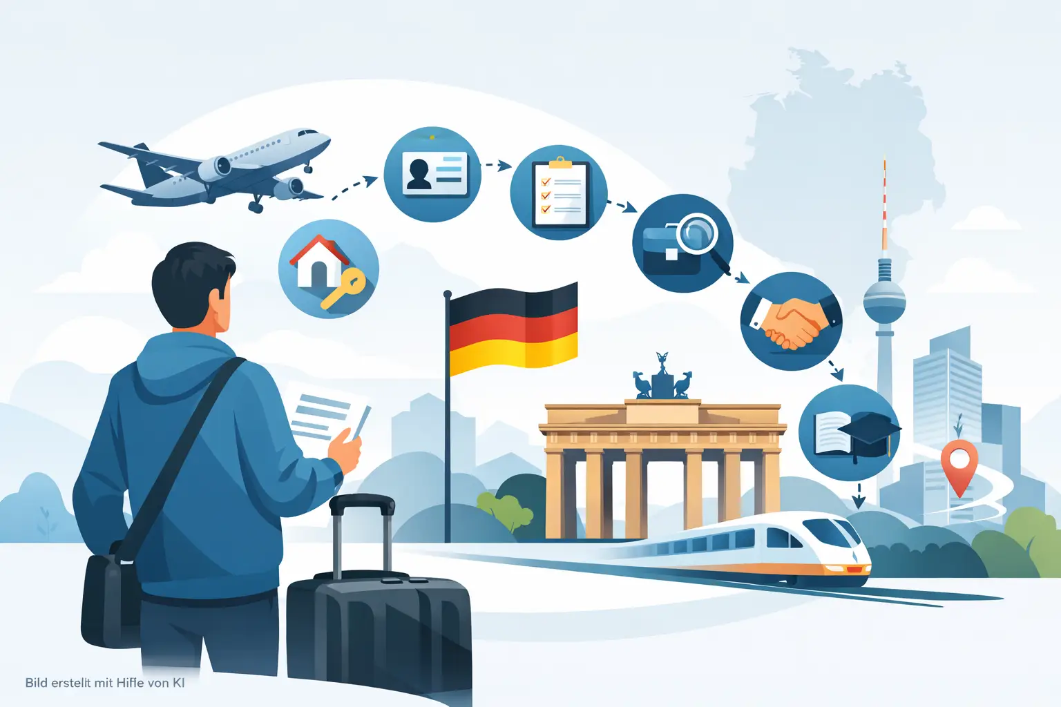 Ankunft in Deutschland organisieren in 8 Schritten